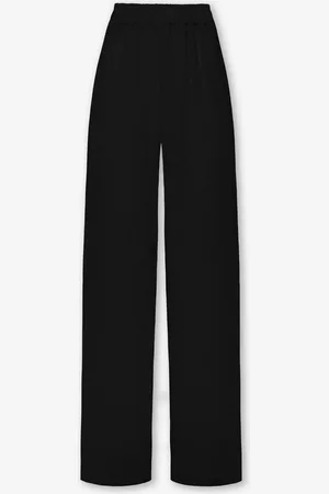 MOST WANTED Melody Mousseline Straight Leg Pants Zwart