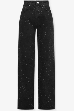 MOST WANTED Small Diamond Bootcut Jeans Donkergrijs