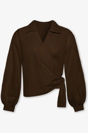 MOST WANTED Poplin Wrap Knot Blouse