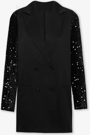 MOST WANTED Velvet Sequins Sleeve Blazer Dress