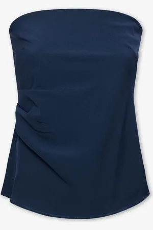 MOST WANTED Strapless Ruched Top Marineblauw