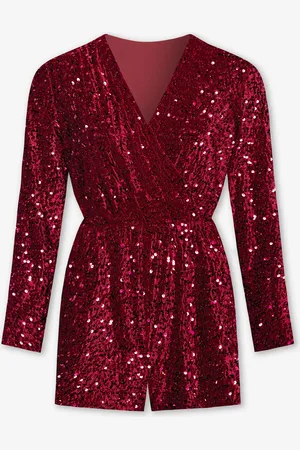 MOST WANTED Velvet Sequin Playsuit