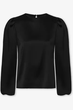 MOST WANTED Julie Satin Puff Long Sleeve Top