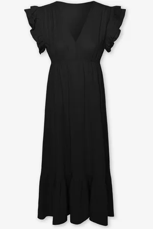 MOST WANTED Jazmin Mousseline Maxi Dress Zwart