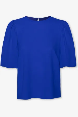 MOST WANTED Julie Puff Sleeve Top Kobaltblauw