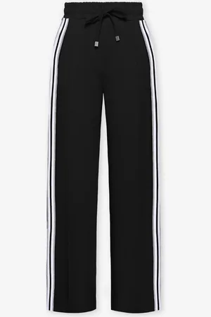 MOST WANTED Scuba Pintuck Tape Pants Petite Zwart