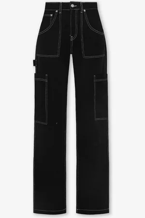 MOST WANTED Contrast Stitching Cargo Pants Zwart