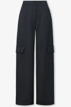 MOST WANTED Iris Pinstripe Cargo Pantalon Tall Donkerblauw