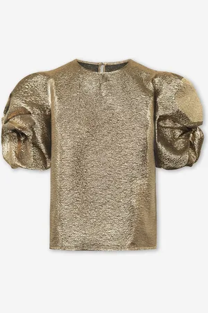 MOST WANTED Donna Metallic Puff Sleeve Top