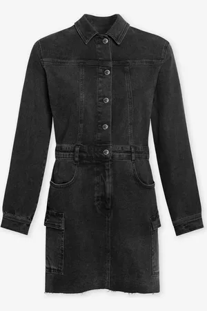 MOST WANTED Lulu Denim Dress Donkergrijs