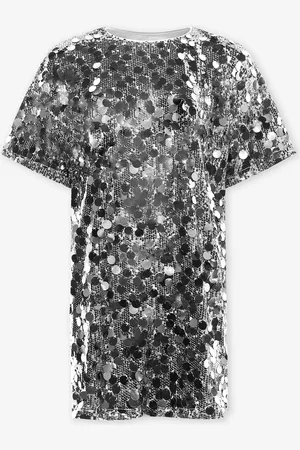 MOST WANTED Fay Big Sequins Tee Dress