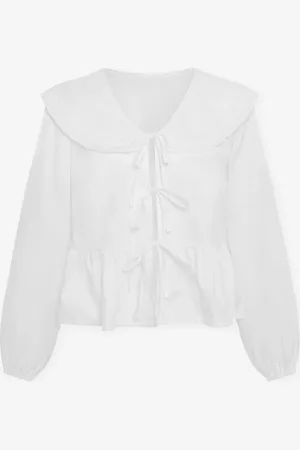 MOST WANTED Big Collar Ruffle Blouse