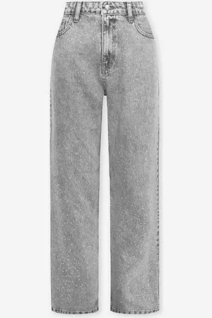 MOST WANTED Small Diamond Straight Leg Jeans Lichtgrijs