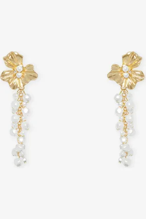 MOST WANTED Flower Pearl Drop Earrings
