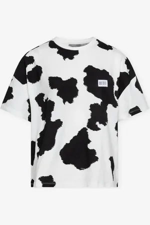 MOST WANTED Cow Printed Oversized Tee Crème