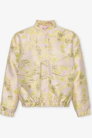 MOST WANTED Flower Jacquard Bomber Lichtgeel