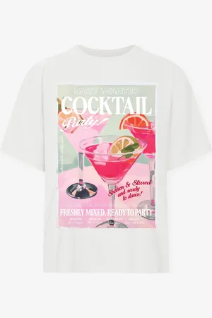 MOST WANTED Cocktail Party Oversized Tee Crème