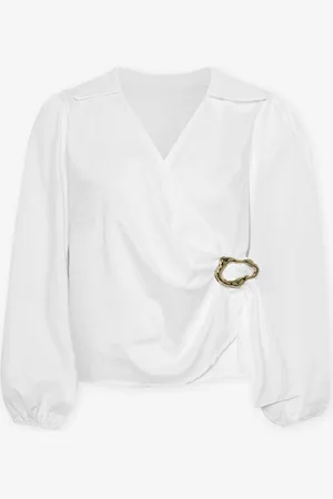 MOST WANTED Poplin Wrap Buckle Blouse