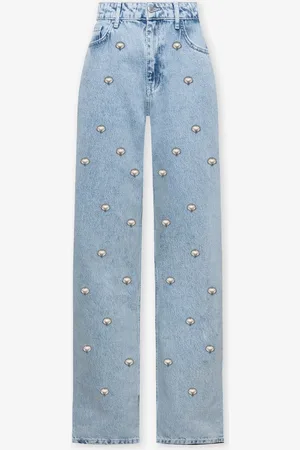 MOST WANTED Shell Stud Straight Leg Jeans