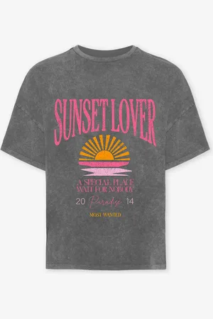 MOST WANTED Sunset Lover Oversized Tee Acid