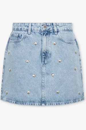 MOST WANTED Shell Stud Denim Skirt