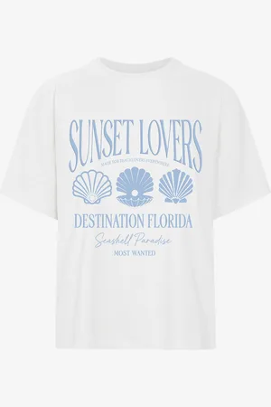 MOST WANTED Sunset Shell Oversized Tee Crème