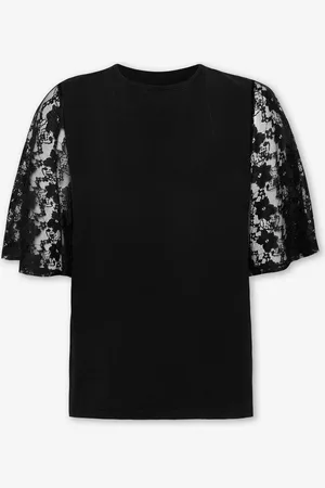MOST WANTED Lace Butterfly Sleeve Tee