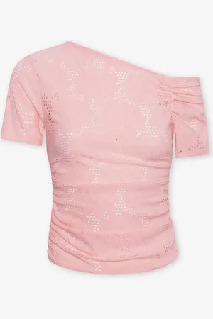 MOST WANTED Flower Ruched Short Sleeve Top