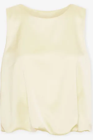 MOST WANTED Satin Bubble Hem Top