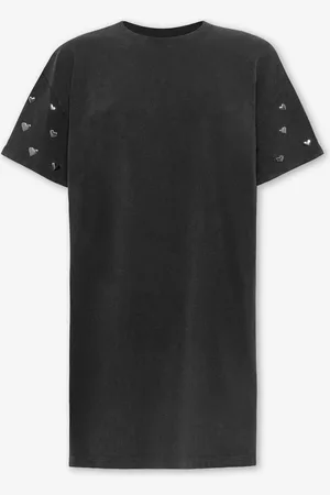 MOST WANTED Heart Stud Sleeve Tee Dress Acid