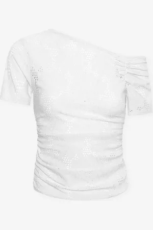 MOST WANTED Flower Ruched Short Sleeve Top