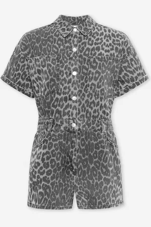 MOST WANTED Leopard Denim Playsuit