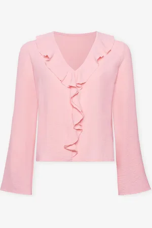 MOST WANTED Julie Ruffle V-neck Top