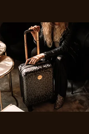 MŌSZ Handbagage koffer panterprint - 55 cm - 33 liter - MŌSZ Lauren