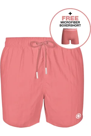 Muchachomalo Heren Zwembroek Lichtroze + Gratis Microfiber boxershort