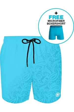 Muchachomalo Heren Zwembroek Print + Gratis Microfiber boxershort