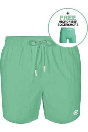 Muchachomalo Heren Zwembroek Lichtgroen + Gratis Microfiber boxershort