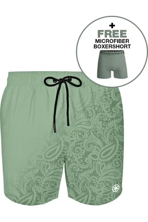 Muchachomalo Heren Zwembroek Print + Gratis Microfiber boxershort