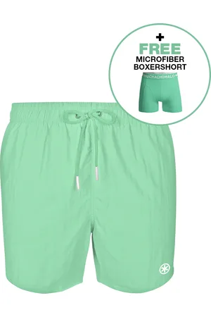 Muchachomalo Heren Zwembroek Lichtgroen + Gratis Microfiber boxershort
