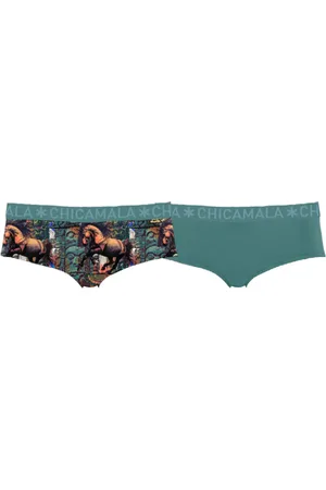 Muchachomalo Girls 2-pack hipster Print+ Solid