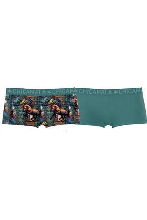 Muchachomalo Ladies 2-pack Boxer Shorts Print + Solid