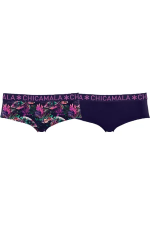 Muchachomalo Girls 2-pack hipster Print+ Solid