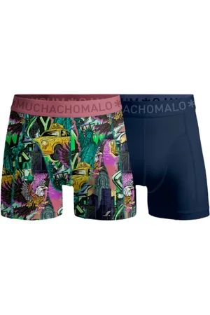 Muchachomalo Men 2-Pack Boxer Shorts Print/Solid