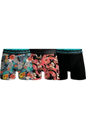 Muchachomalo Men 3-Pack Boxer Shorts Print/Solid