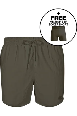 Muchachomalo Jongens Zwembroek Legergroen + Gratis Microfiber boxershort