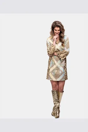 MUCHO GUSTO Jurk Palau Luipaard Paisley