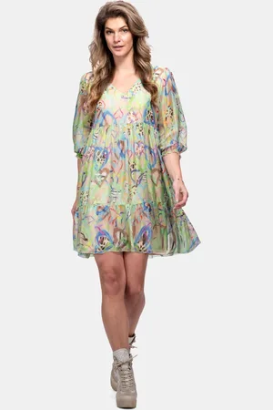 MUCHO GUSTO Jurk Montemerano Groene Harten