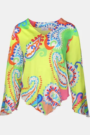 MUCHO GUSTO Blouse Genua Kleurrijke Paisley Print