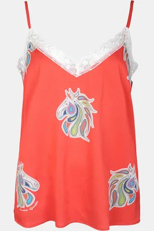 MUCHO GUSTO Slip Top met Paarden Paisley