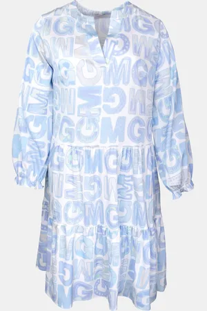 MUCHO GUSTO Jurk San Rafael Blauw Logomania